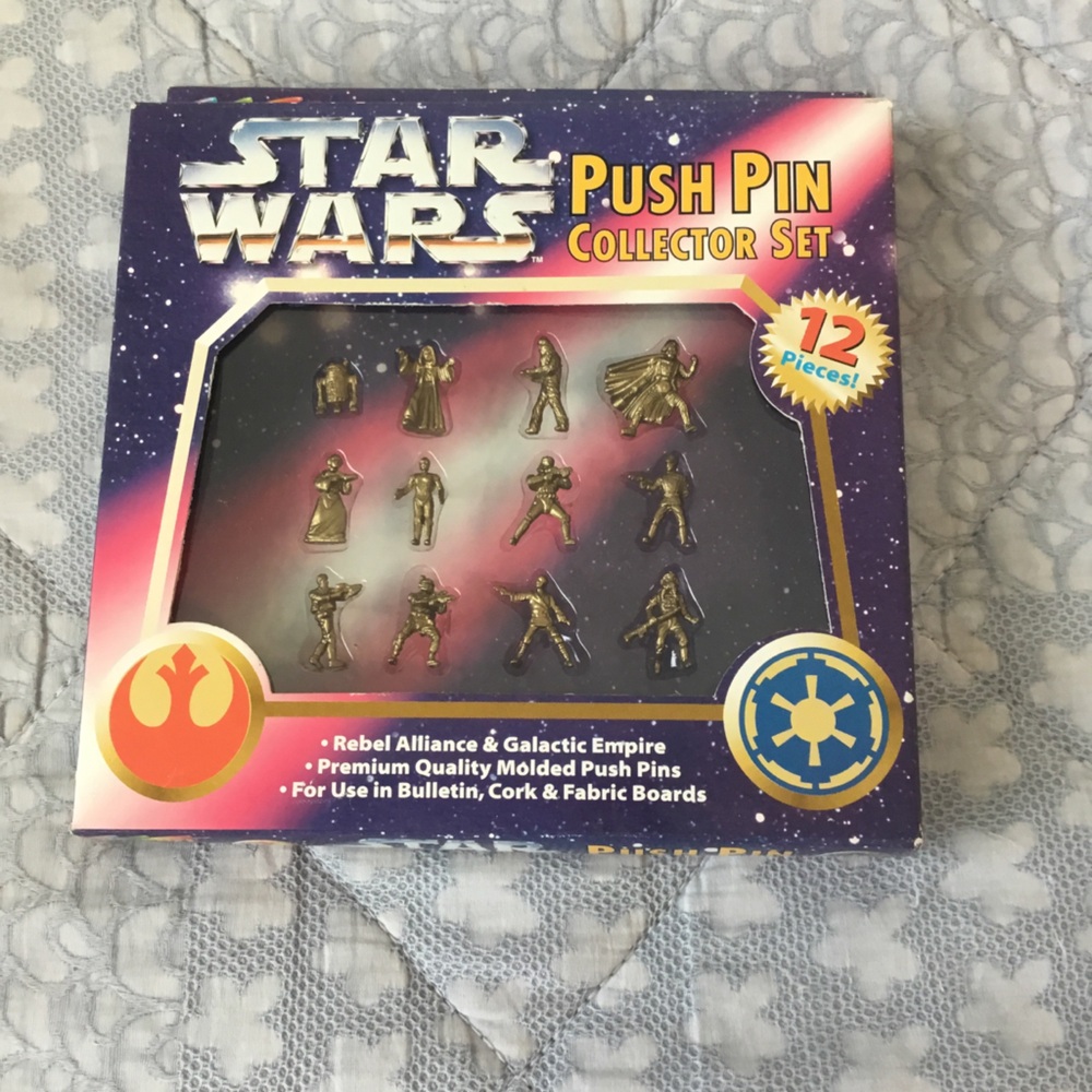 Star Wars Gold Figurine Push Pin Collector Set